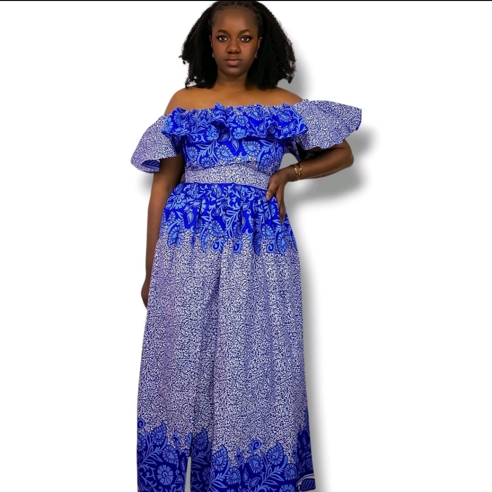 African print maxi dress for women